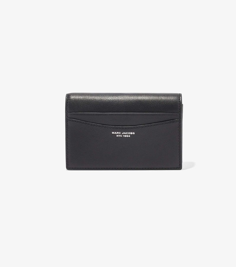 Women\'s Marc Jacobs Slim 84 Bifold Small Wallets Black | TSUIJ-7852