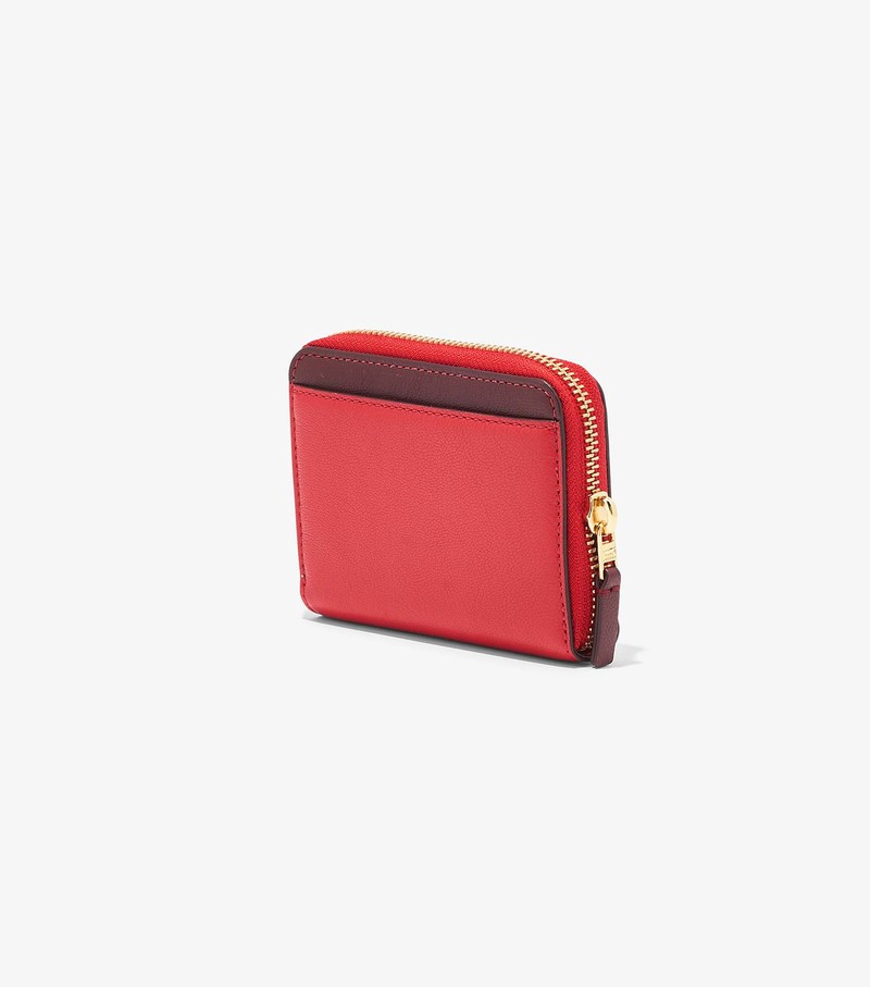 Women's Marc Jacobs Slim 84 Colorblock Zip Around Small Wallets Red | VXSGE-8165