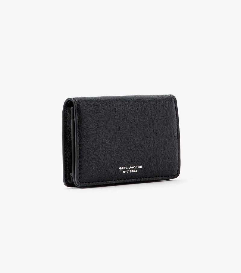 Women's Marc Jacobs Slim 84 Flap Card Case Black | INPSU-0458