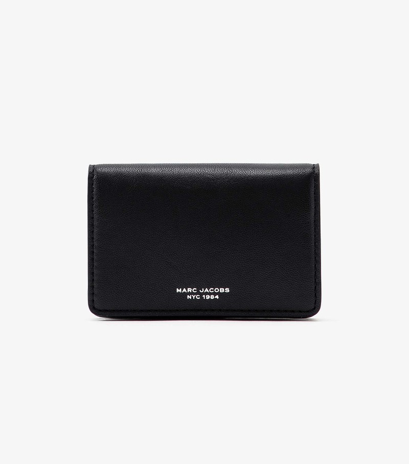 Women\'s Marc Jacobs Slim 84 Flap Card Case Black | INPSU-0458