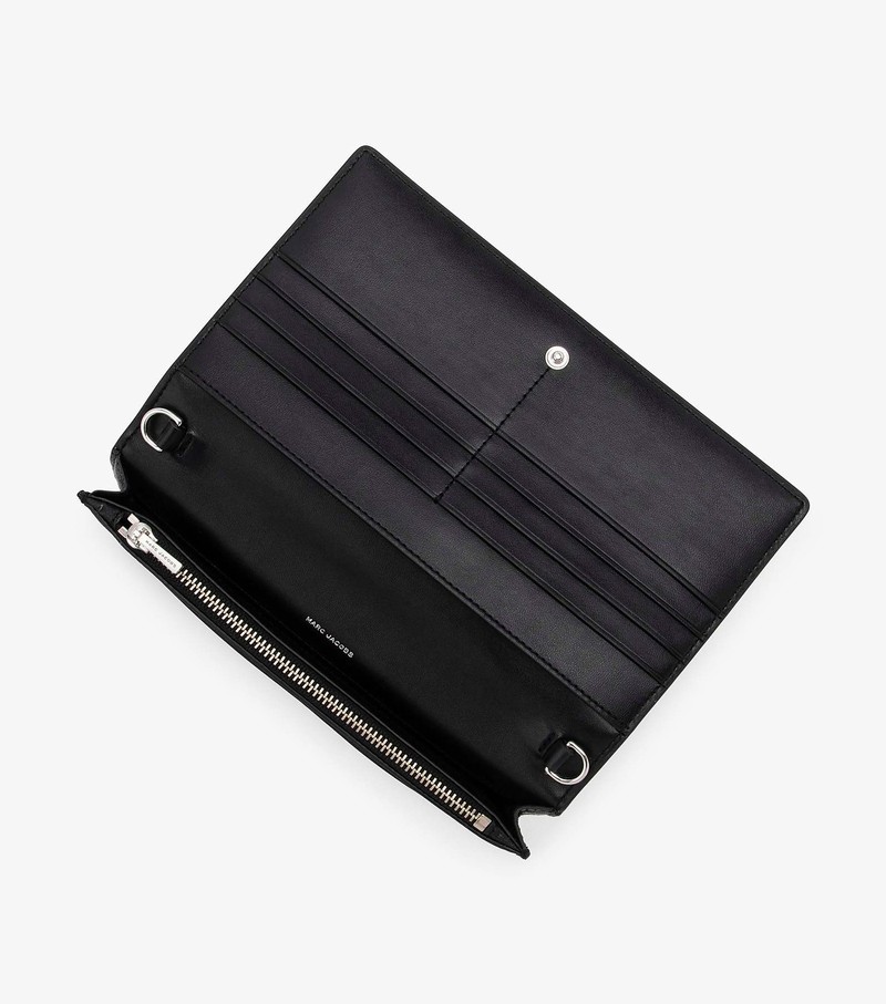 Women's Marc Jacobs Slim 84 Mini Large Wallets Black | YVSIP-6982