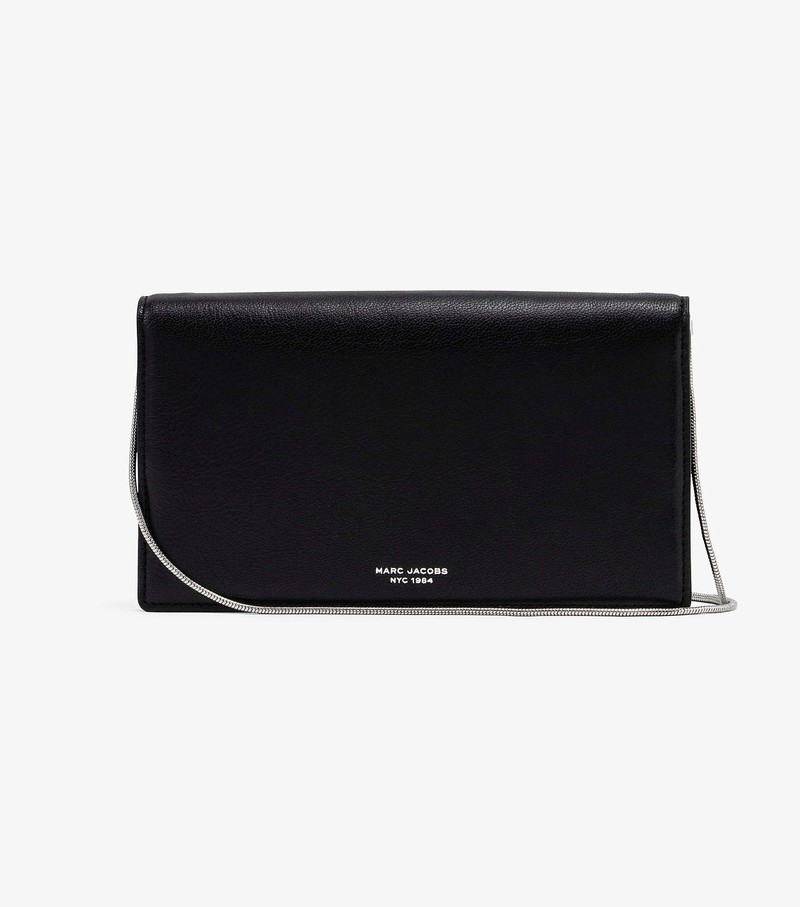 Women\'s Marc Jacobs Slim 84 Mini Large Wallets Black | YVSIP-6982