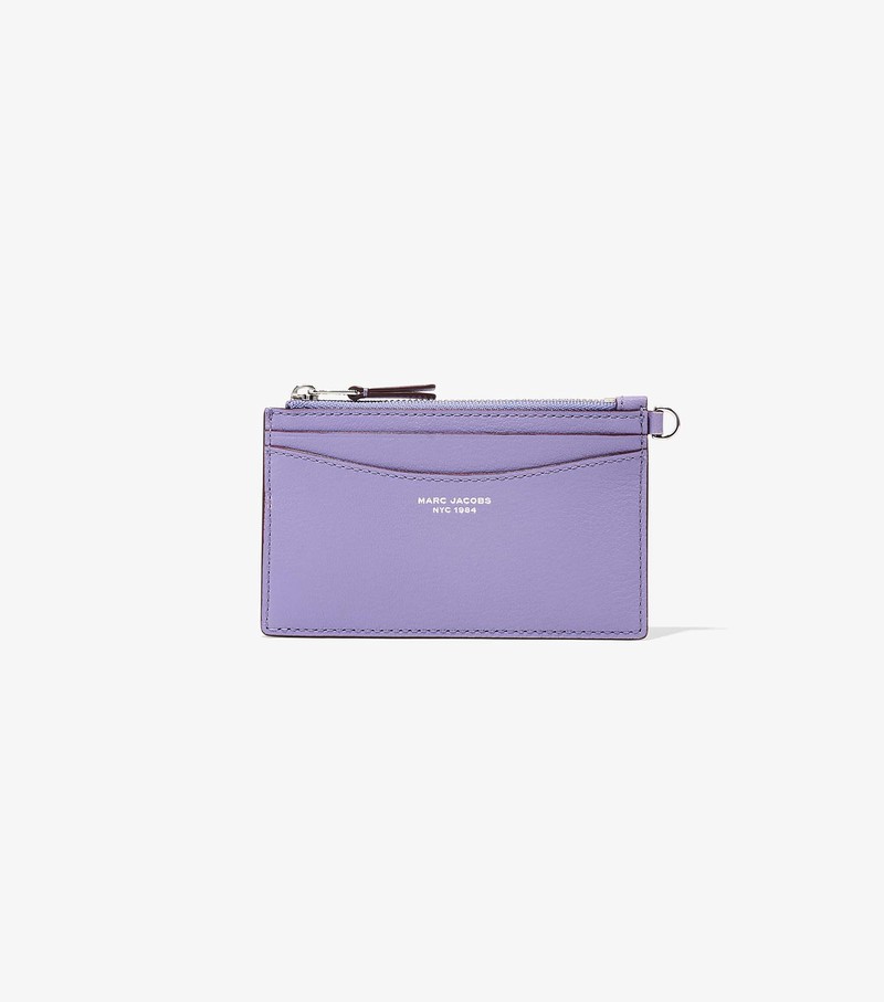 Women's Marc Jacobs Slim 84 Top Zip Wristlet Small Wallets Purple | UMWLI-0964