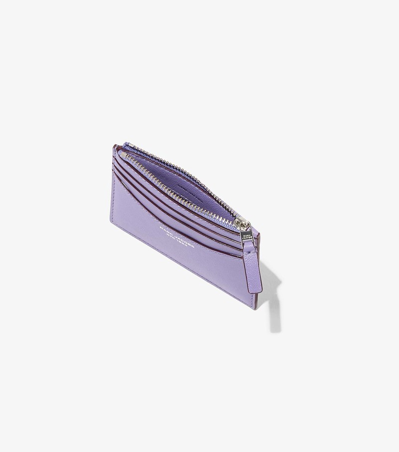 Women's Marc Jacobs Slim 84 Top Zip Wristlet Small Wallets Purple | UMWLI-0964