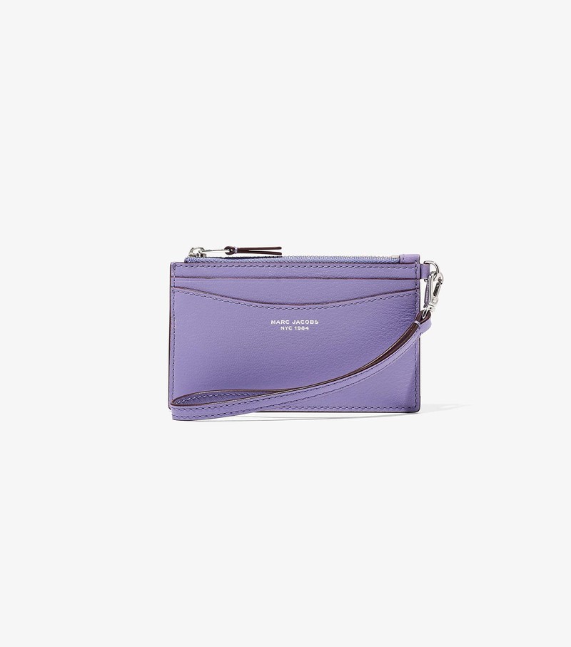 Women\'s Marc Jacobs Slim 84 Top Zip Wristlet Small Wallets Purple | UMWLI-0964