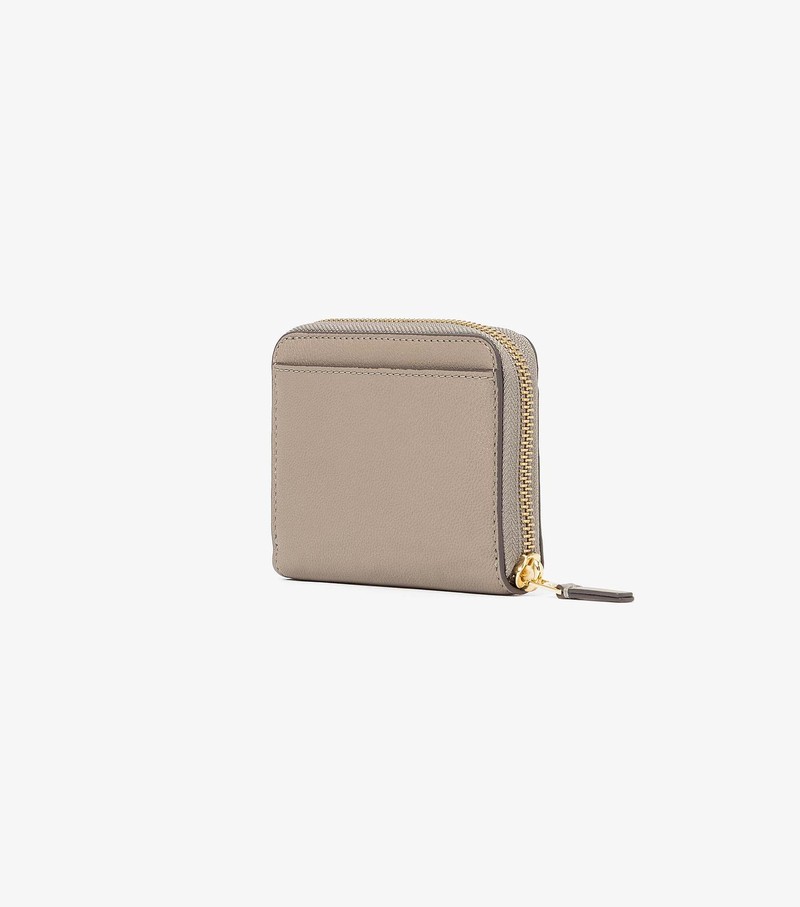 Women's Marc Jacobs Slim 84 Zip Around Small Wallets Beige | BNFLC-5321