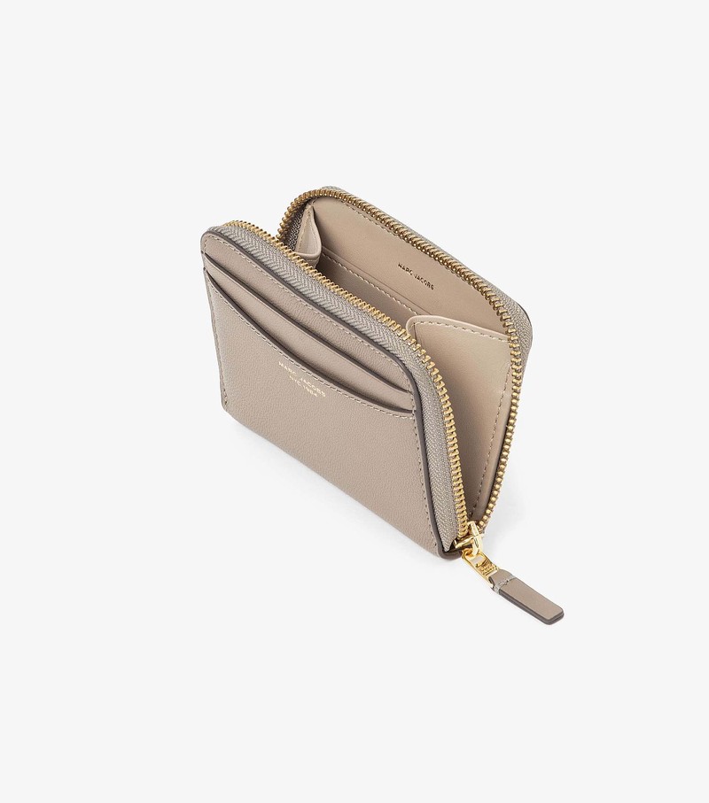 Women's Marc Jacobs Slim 84 Zip Around Small Wallets Beige | BNFLC-5321