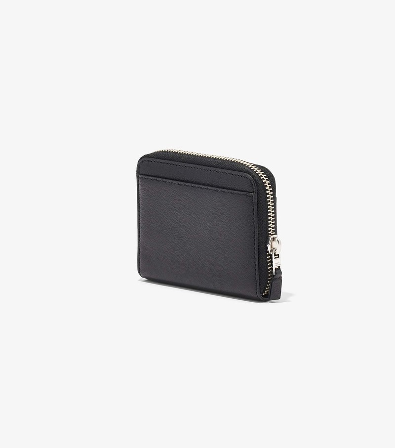 Women's Marc Jacobs Slim 84 Zip Around Small Wallets Black | TKLAD-6973