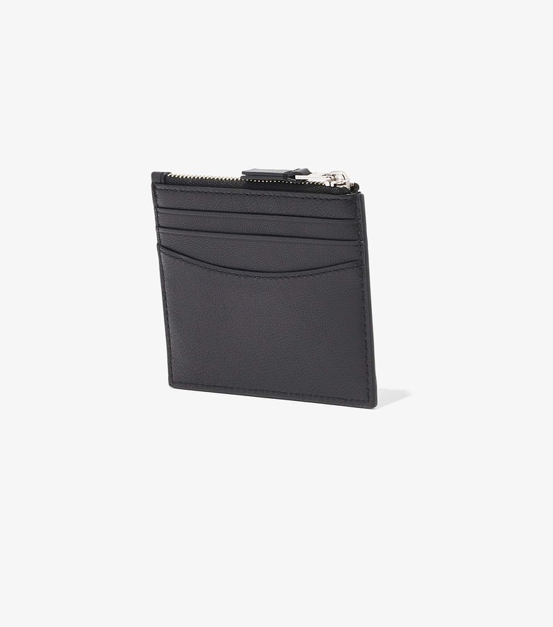 Women's Marc Jacobs Slim 84 Zip Card Case Black | ANXDY-8295