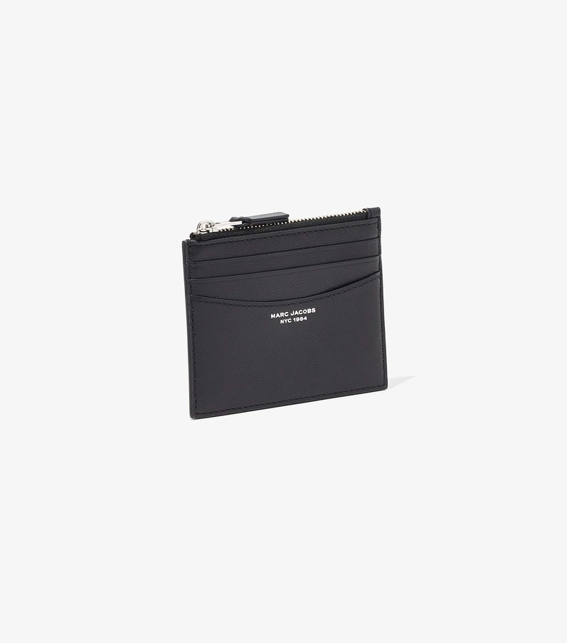 Women's Marc Jacobs Slim 84 Zip Card Case Black | ANXDY-8295