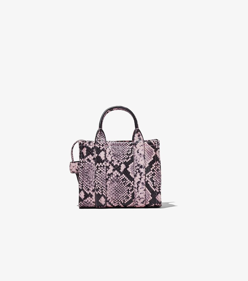 Women's Marc Jacobs Snake-Embossed Micro Tote Bags Purple / Black | CEUWT-7394