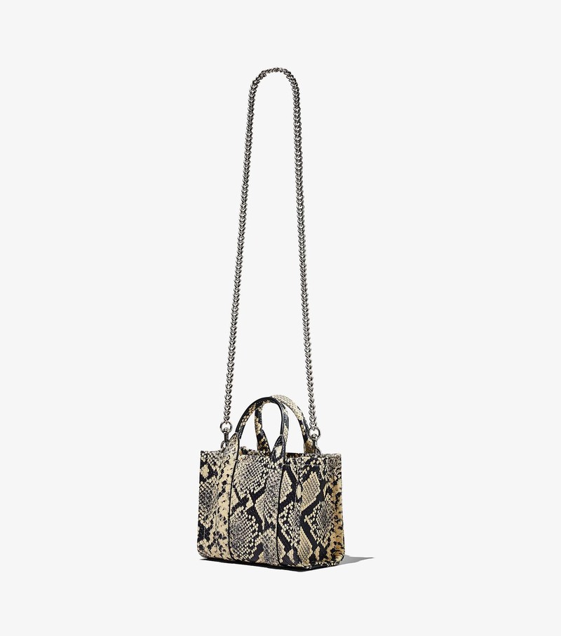 Women's Marc Jacobs Snake-Embossed Micro Tote Mini Bags Multicolor | GSFDX-3167