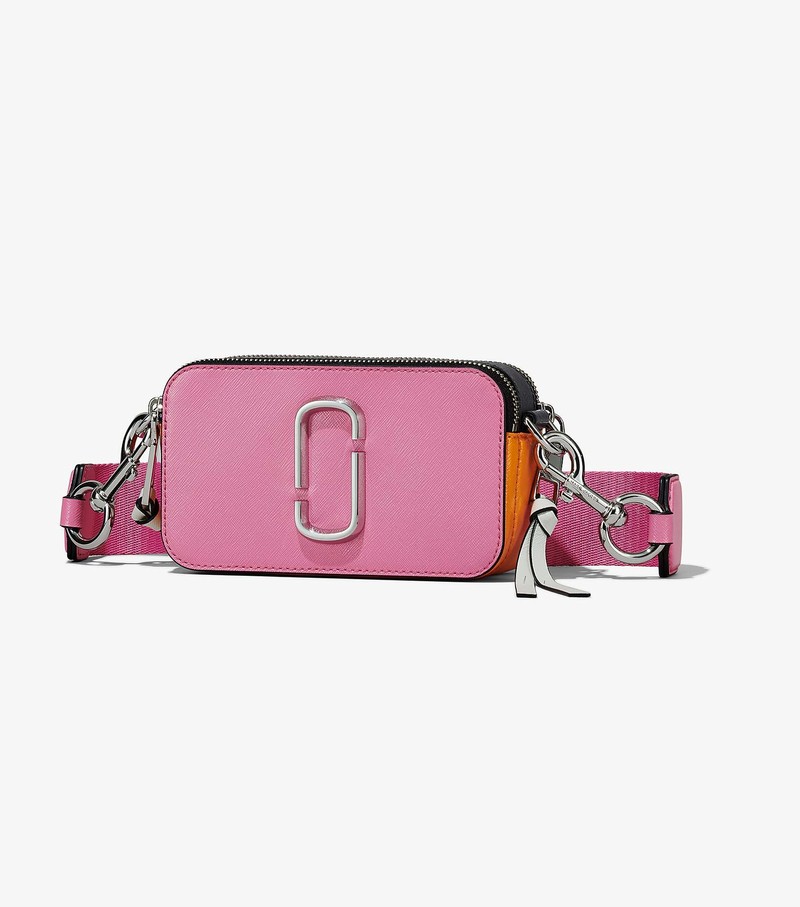 Women's Marc Jacobs Snapshot Crossbody Bags Pink / Multicolor | HIUQX-0412