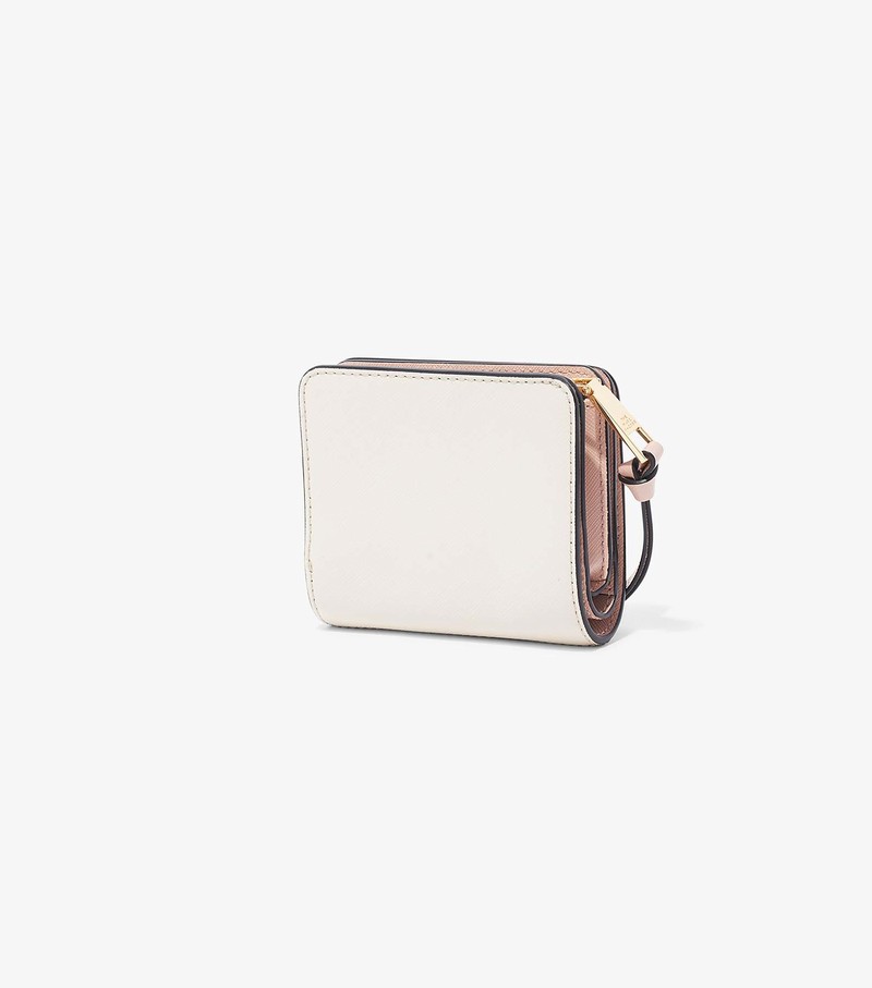 Women's Marc Jacobs Snapshot Mini Compact Small Wallets White | EDKMZ-9561