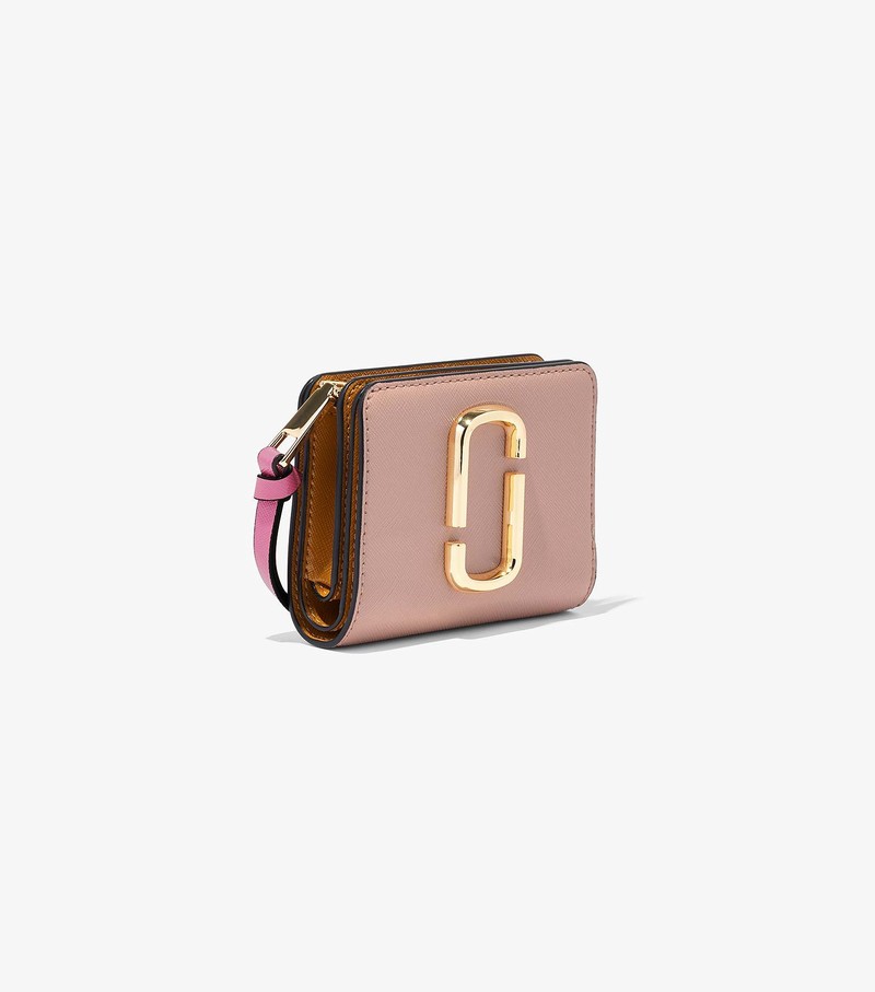 Women's Marc Jacobs Snapshot Mini Compact Small Wallets Pink / Multicolor | REOWD-6017