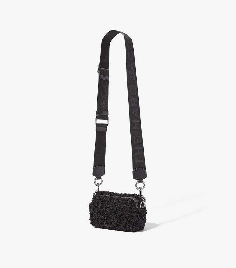 Women's Marc Jacobs Snapshot Teddy Crossbody Bags Black | UQHRE-4923