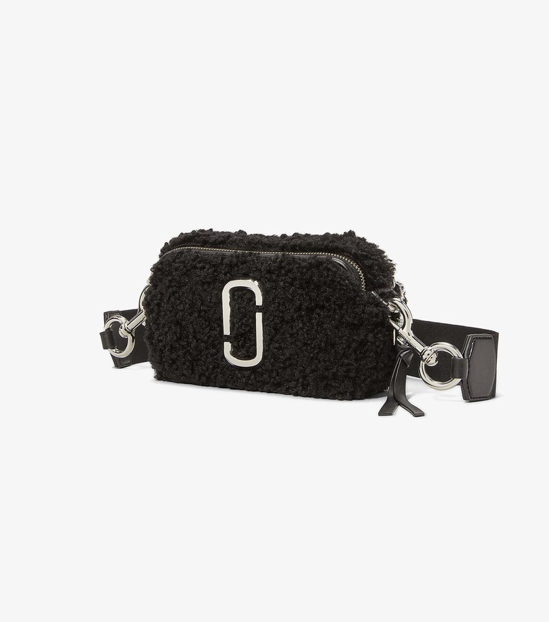 Women's Marc Jacobs Snapshot Teddy Crossbody Bags Black | UQHRE-4923