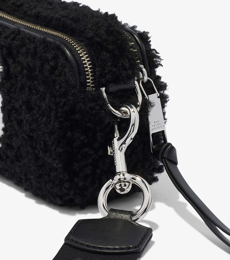 Women's Marc Jacobs Snapshot Teddy Crossbody Bags Black | UQHRE-4923