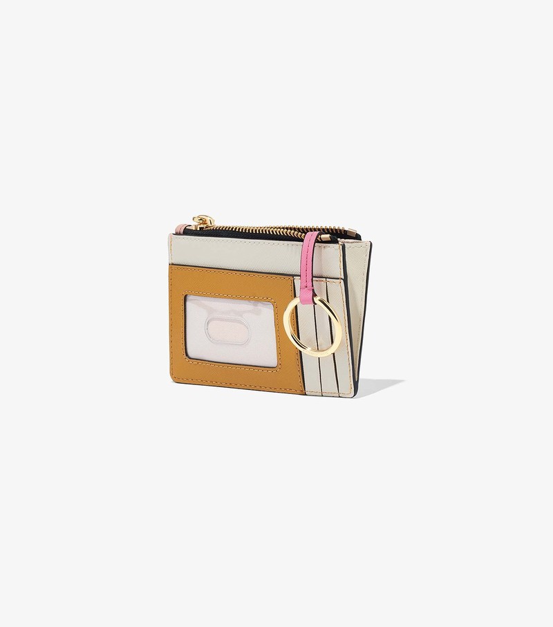 Women's Marc Jacobs Snapshot Top Zip Multi Small Wallets Pink / Multicolor | LSWJQ-0359