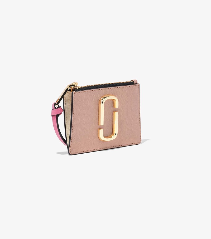 Women's Marc Jacobs Snapshot Top Zip Multi Small Wallets Pink / Multicolor | LSWJQ-0359