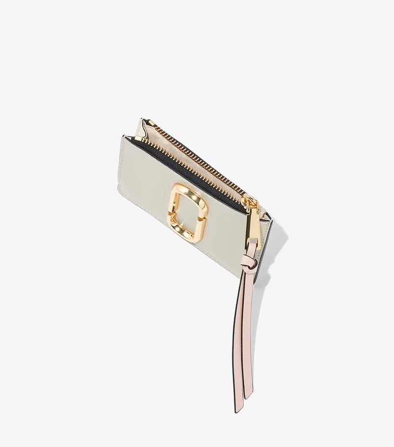 Women's Marc Jacobs Snapshot Top Zip Multi Small Wallets White | NEJSG-2059