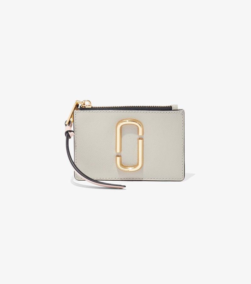 Women\'s Marc Jacobs Snapshot Top Zip Multi Small Wallets White | NEJSG-2059