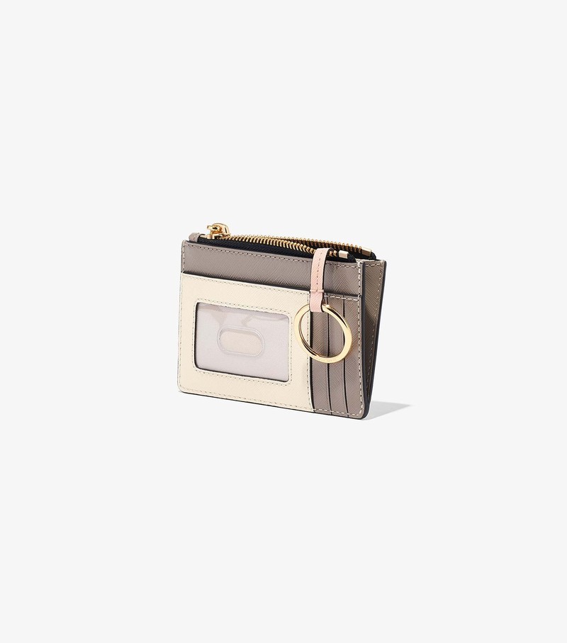 Women's Marc Jacobs Snapshot Top Zip Multi Small Wallets White | NOUXI-4213