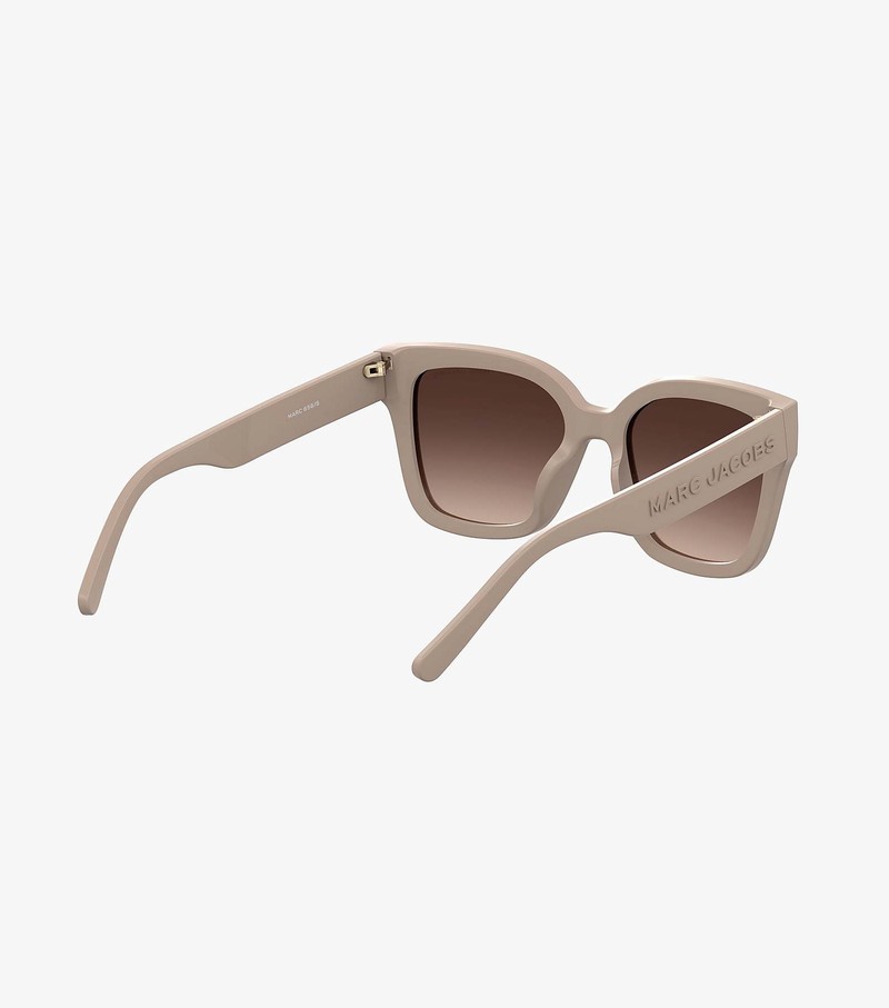 Women's Marc Jacobs Square Sunglasses Beige | XIYND-1723