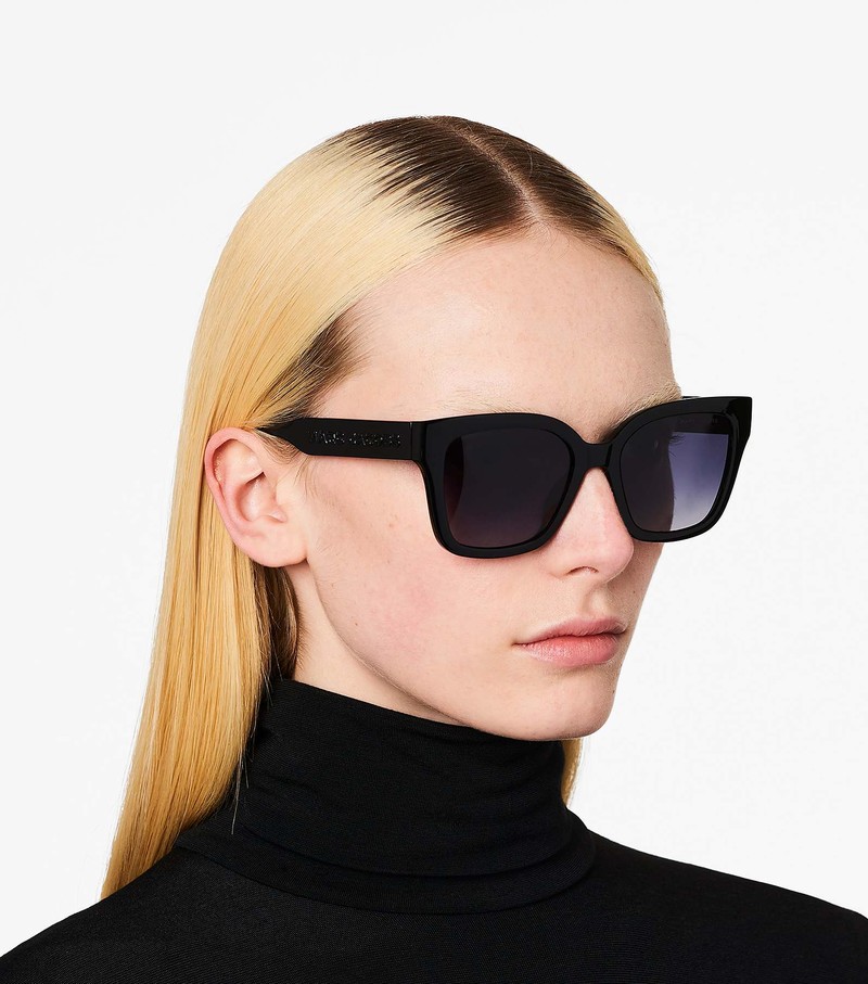 Women's Marc Jacobs Square Sunglasses Black | FERWX-5938