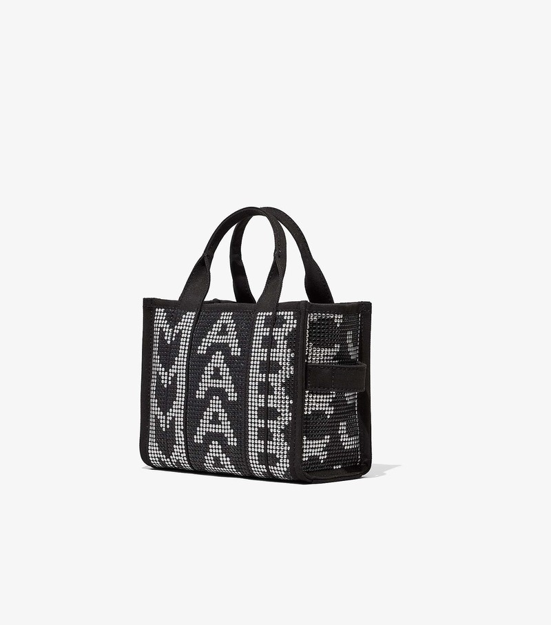 Women's Marc Jacobs Studded Monogram Mini Crossbody Bags Black / Grey | INUQL-4283