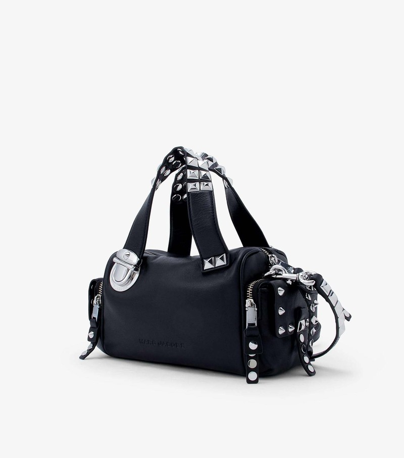 Women's Marc Jacobs Studded Pushlock Mini Bags Black | RJQKC-8931