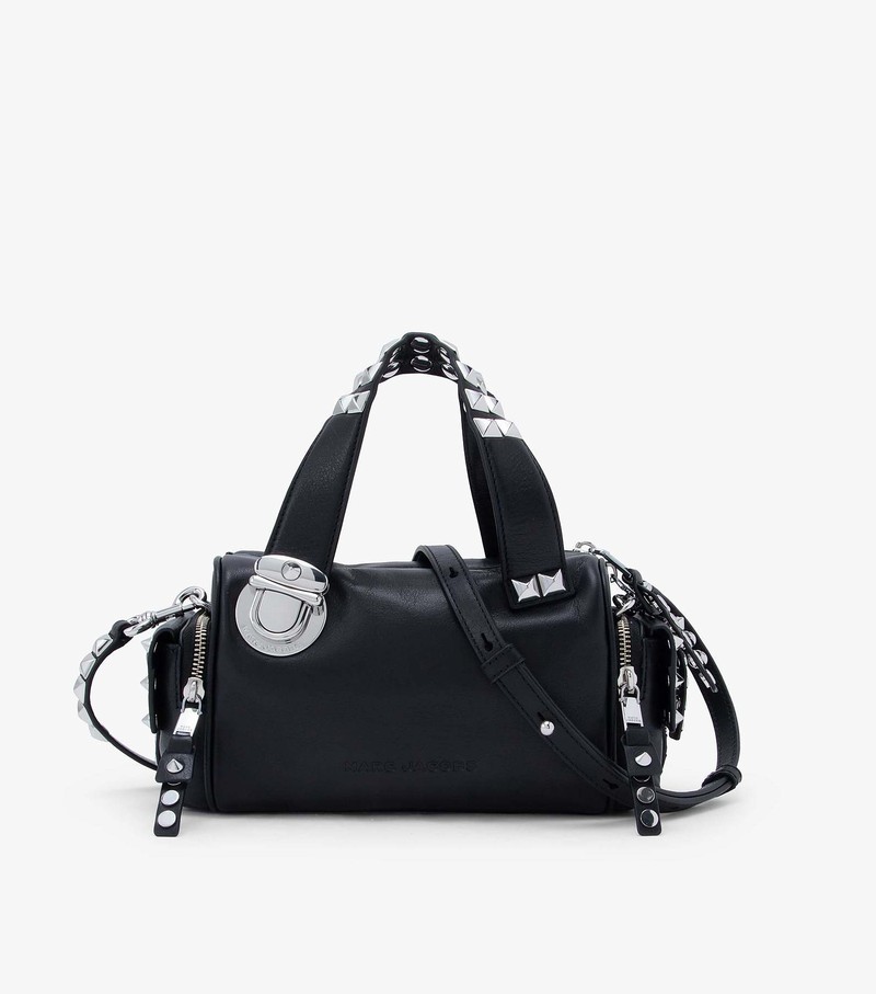 Women\'s Marc Jacobs Studded Pushlock Mini Bags Black | RJQKC-8931