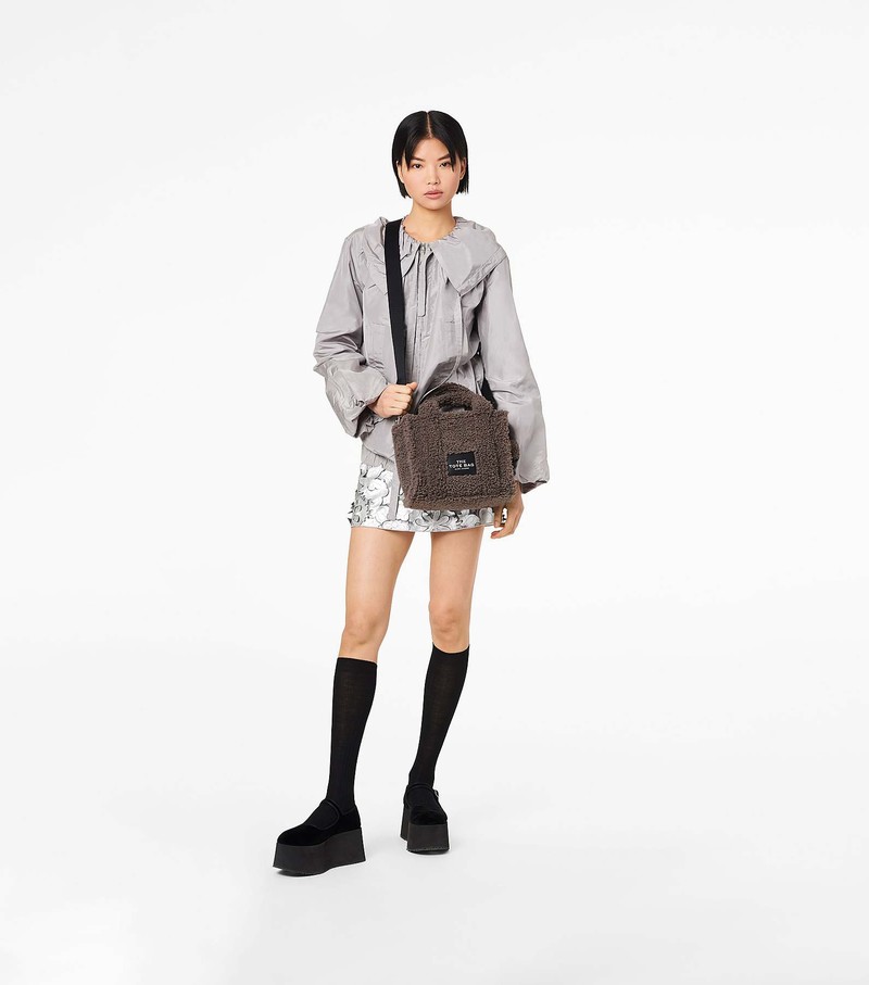 Women's Marc Jacobs Teddy Mini Tote Bags Grey | DZGFP-2183