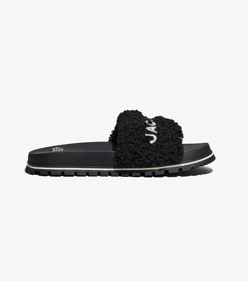 Women's Marc Jacobs Teddy Sandals Black | KSCHZ-6930