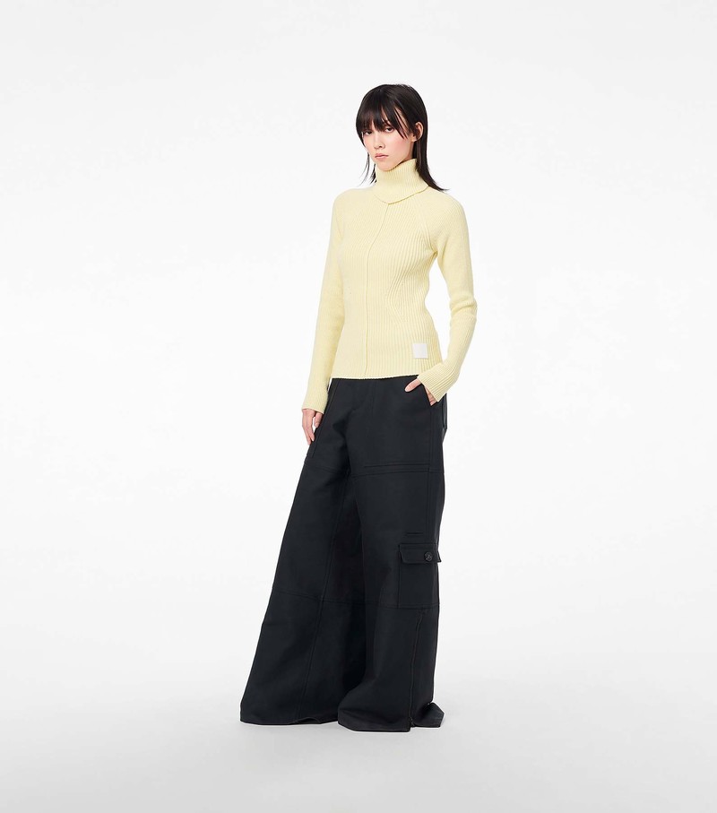 Women's Marc Jacobs Wide Leg Cargo Pants Black | REOCY-9017