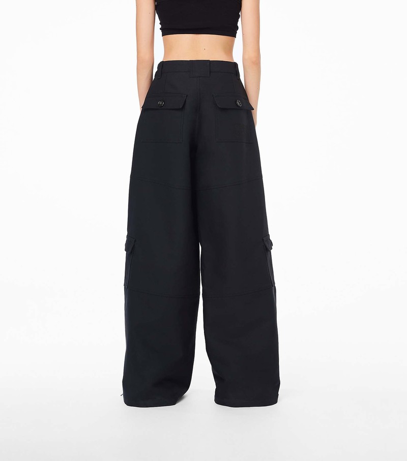 Women's Marc Jacobs Wide Leg Cargo Pants Black | REOCY-9017