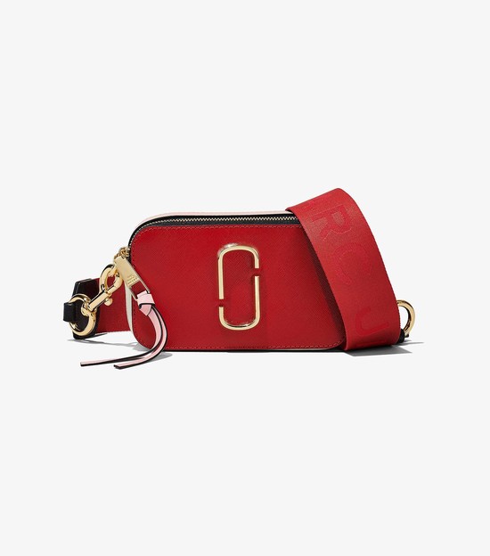 Women's Marc Jacobs Colorblock Snapshot Crossbody Bags Red / Multicolor | GNVLS-1974