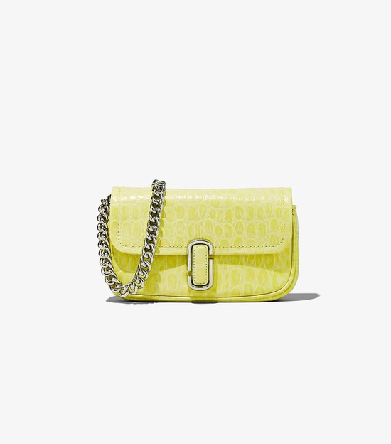 Women's Marc Jacobs Croc-Embossed J Marc Mini Shoulder Bags Green | BWULE-5971