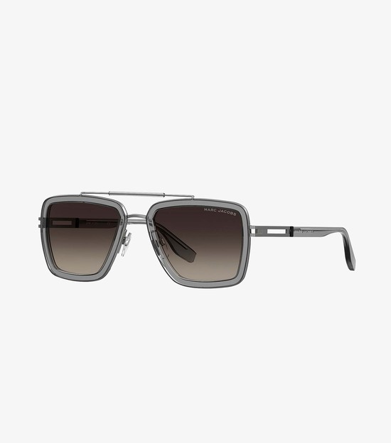 Women's Marc Jacobs Icon Square Pilot Sunglasses Grey | DCABR-7584