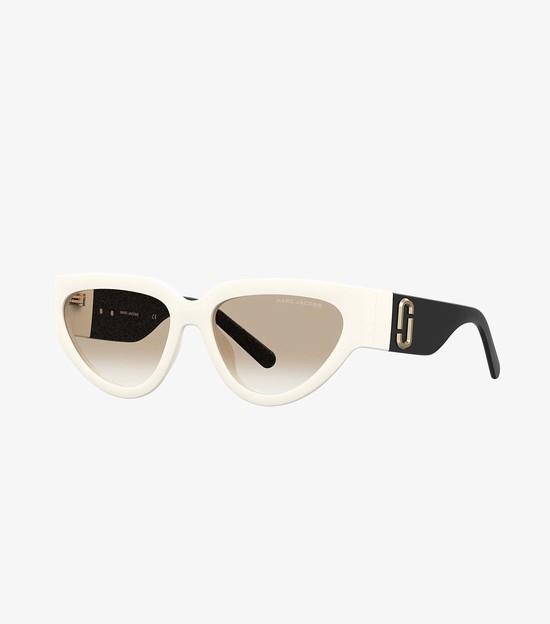 Women's Marc Jacobs J Marc Cat Eye Sunglasses White | TZGPC-0164