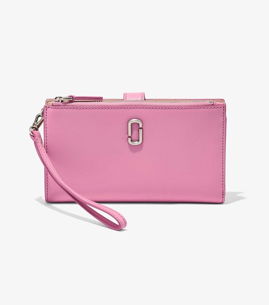 Women's Marc Jacobs J Marc Phone Wristlet Large Wallets Pink | YHTWG-4369