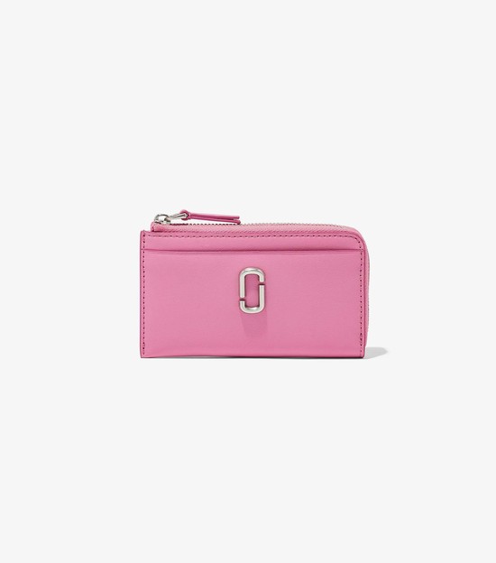 Women's Marc Jacobs J Marc Top Zip Multi Small Wallets Pink | KRPFZ-6025