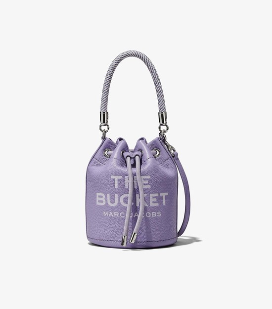 Women's Marc Jacobs Leather Bucket Bags Purple | ENUVW-8630