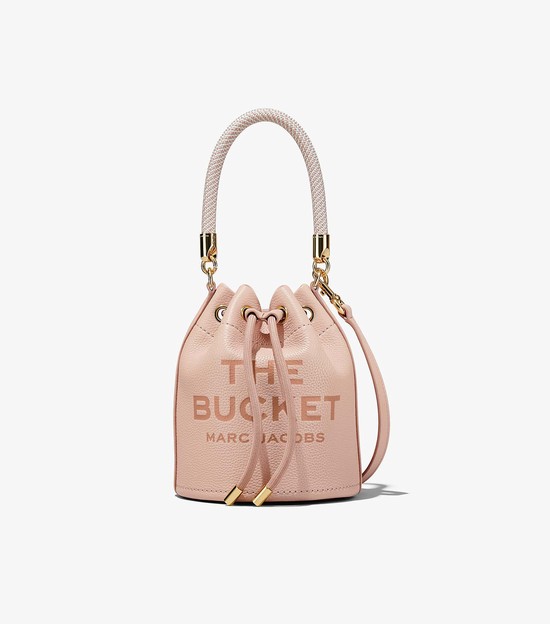 Women's Marc Jacobs Leather Bucket Bags Pink | NYTPD-7941