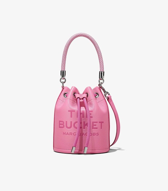 Women's Marc Jacobs Leather Bucket Bags Pink | RADWY-1825