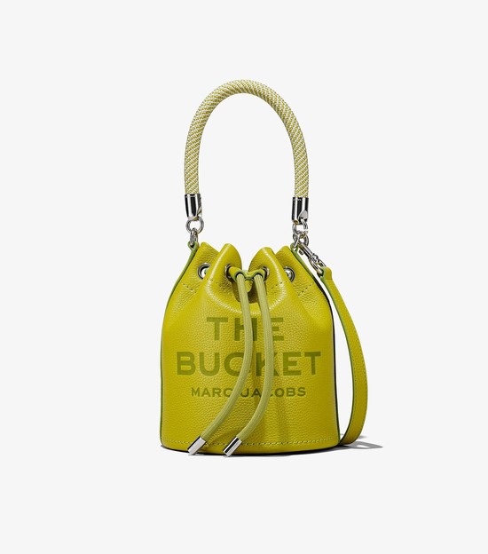 Women's Marc Jacobs Leather Bucket Bags Green | SVWON-8534