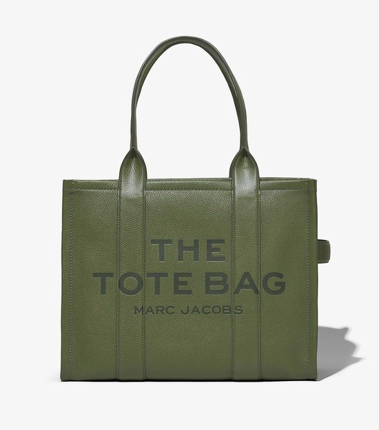 Women's Marc Jacobs Leather Large Tote Bags Green | VJGYE-9572