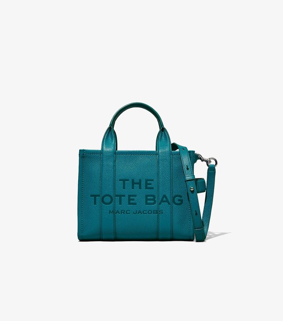 Women's Marc Jacobs Leather Mini Tote Bags Blue | BGTXZ-6152