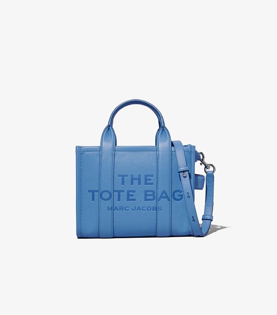 Women's Marc Jacobs Leather Mini Tote Bags Blue | CZANU-1983