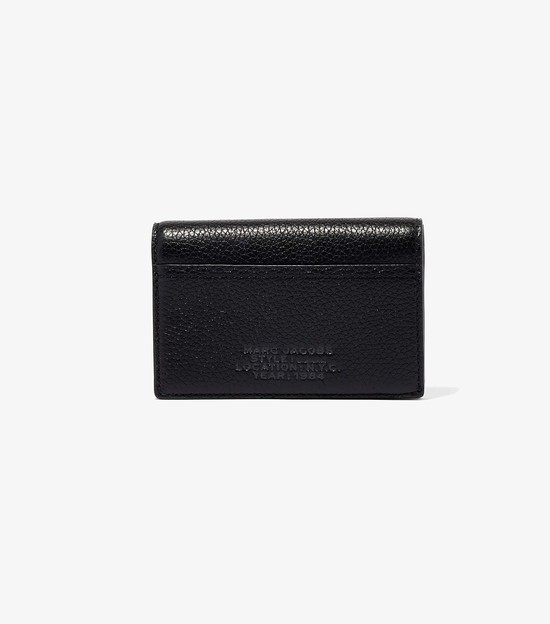 Women's Marc Jacobs Leather Small Bifold Small Wallets Black | SMDBW-5496